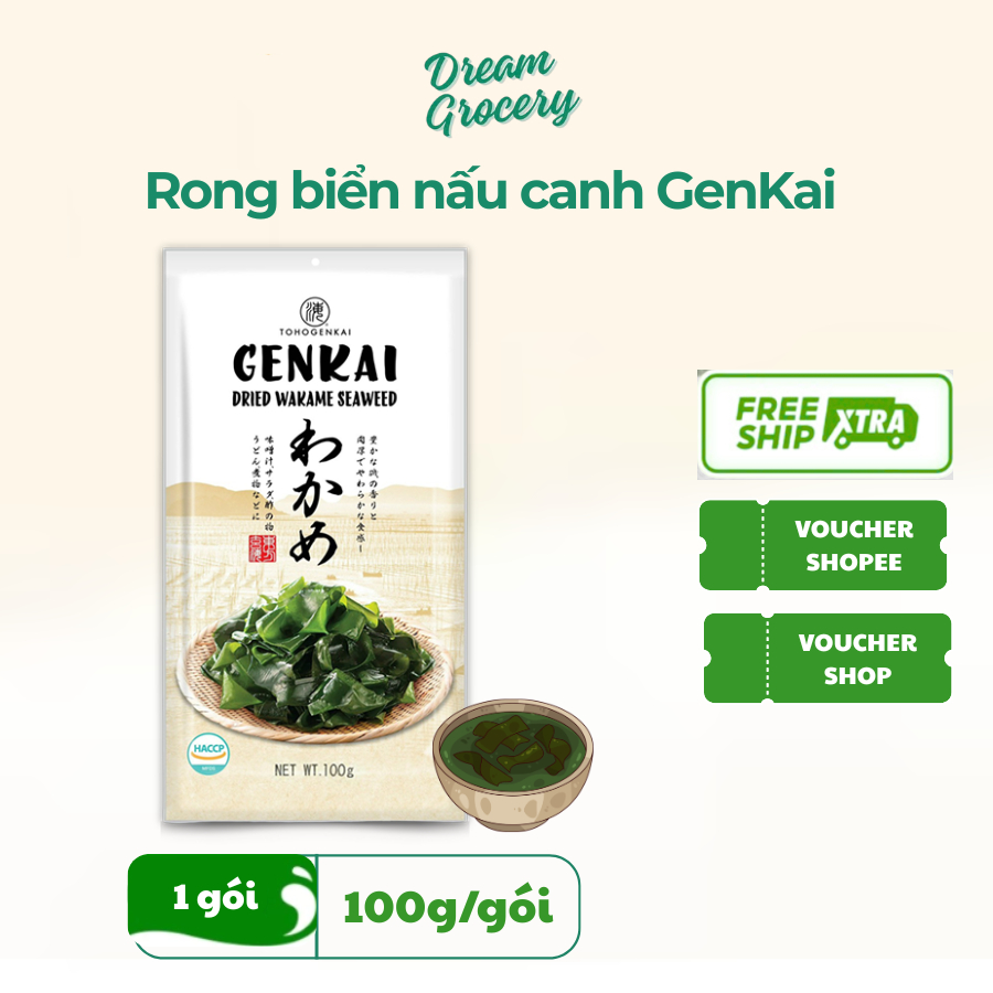 GENKAI Rong Biển Nấu Canh – 100g/Gói - Dinh Dưỡng Từ Biển, Thanh Mát ...