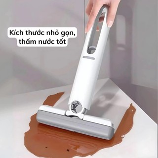 Cây Lau Bàn Bếp Mini Tự Vắt Thông Minh 25cm – Bọt Biển Siêu Thấm, Dễ Gập Gọn, Tiện Dụng Cho Mọi Nhà