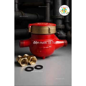 Đồng hồ nước Nóng DN15 cấp B, đồng hồ đo lưu lượng nước nóng dưới 90 độ C - đồng hồ nước nóng lạnh