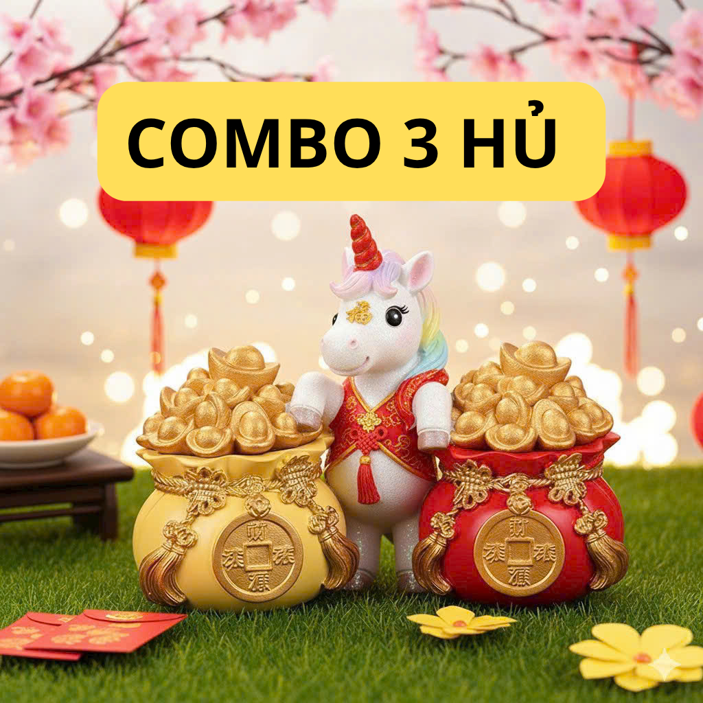 COMBO Hũ Đựng Muối Gạo Tài Lộc Đầu Năm Mới, Hũ Thần Tài May Mắn Bày Bàn Gia Tiên,  Thần Tài Phong Thủy