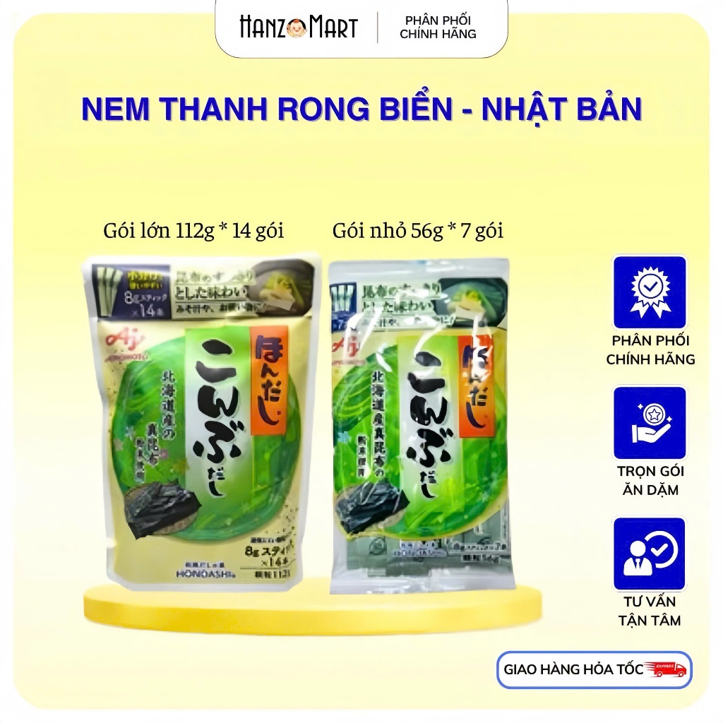 Hạt nêm rong biển Ajinomoto Nhật cho bé ăn dặm - hanzomart
