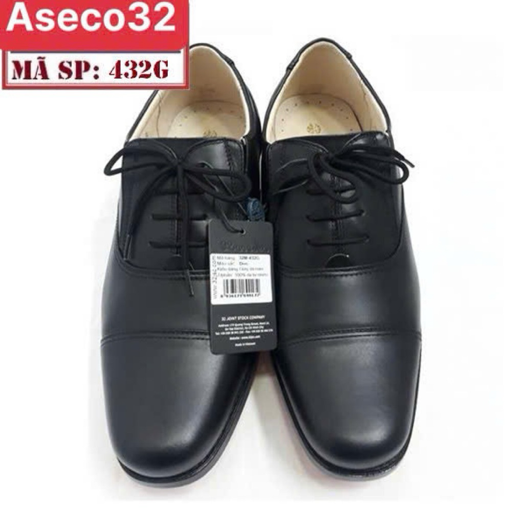 Giày Da Oxford ASECO 432G Da Bò Thật Chống Thấm, Đế PU Nhẹ Chống Trượt, Giày Tây Công Sở Cao Cấp