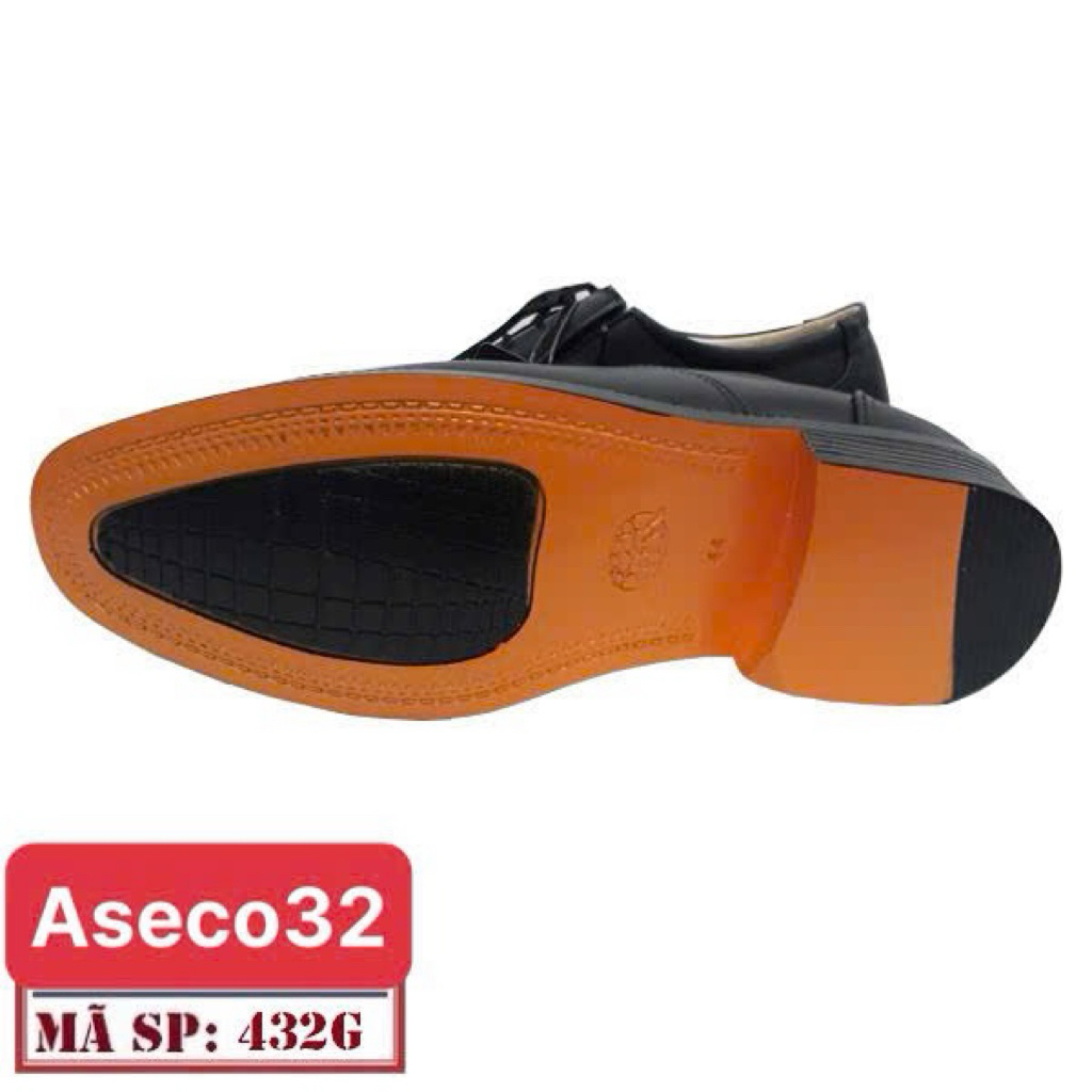 Giày Da Oxford ASECO 432G Da Bò Thật Chống Thấm, Đế PU Nhẹ Chống Trượt, Giày Tây Công Sở Cao Cấp
