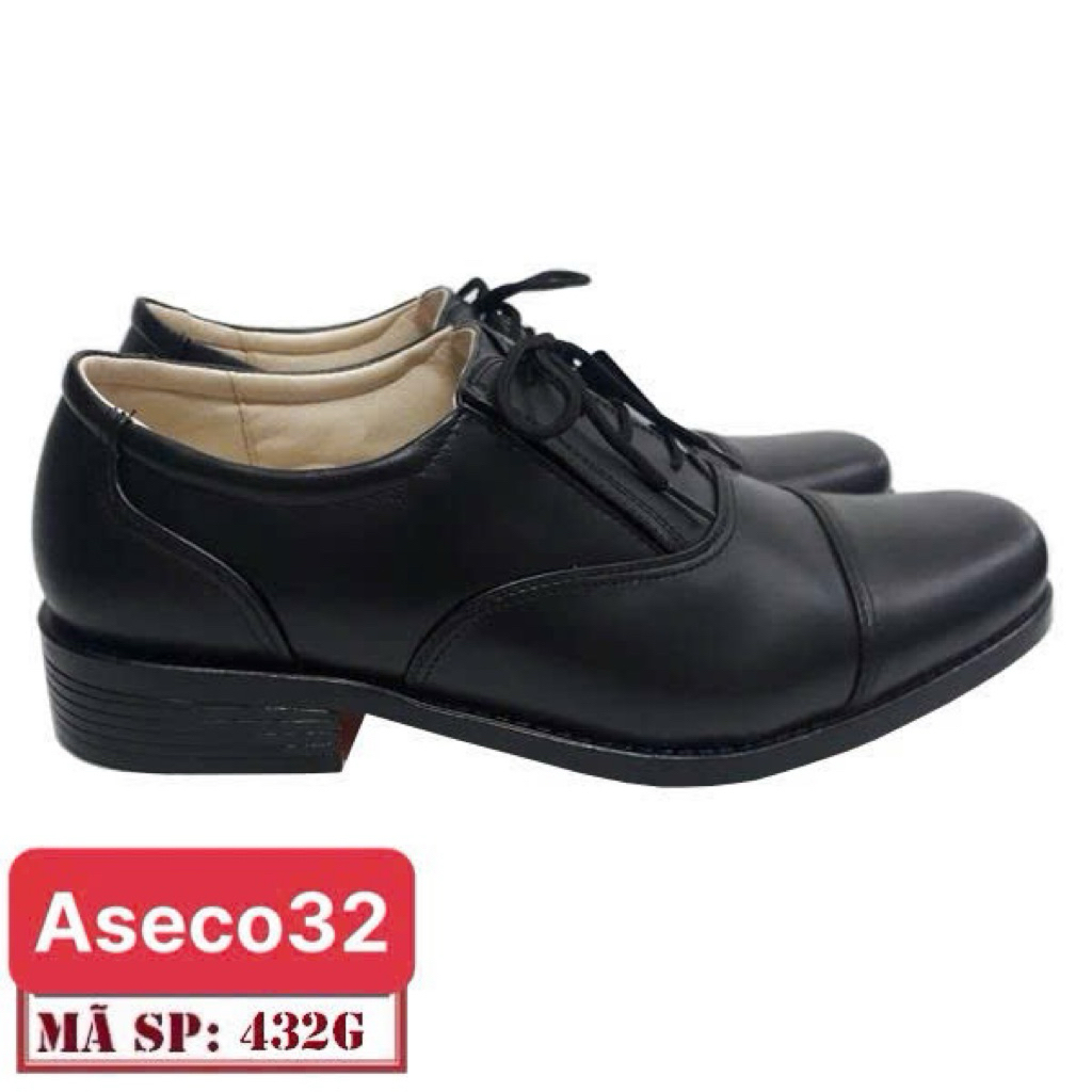 Giày Da Oxford ASECO 432G Da Bò Thật Chống Thấm, Đế PU Nhẹ Chống Trượt, Giày Tây Công Sở Cao Cấp