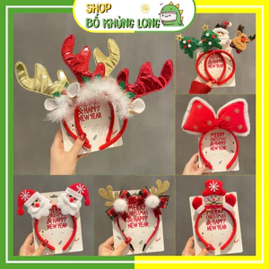 Bờm Băng Đô Cài Tóc GIÁNG SINH/ NOEL Bờm Hình Ông Già Noel Tuần Lộc Phụ Kiện Giáng Sinh - BỐ KHỦNG LONG