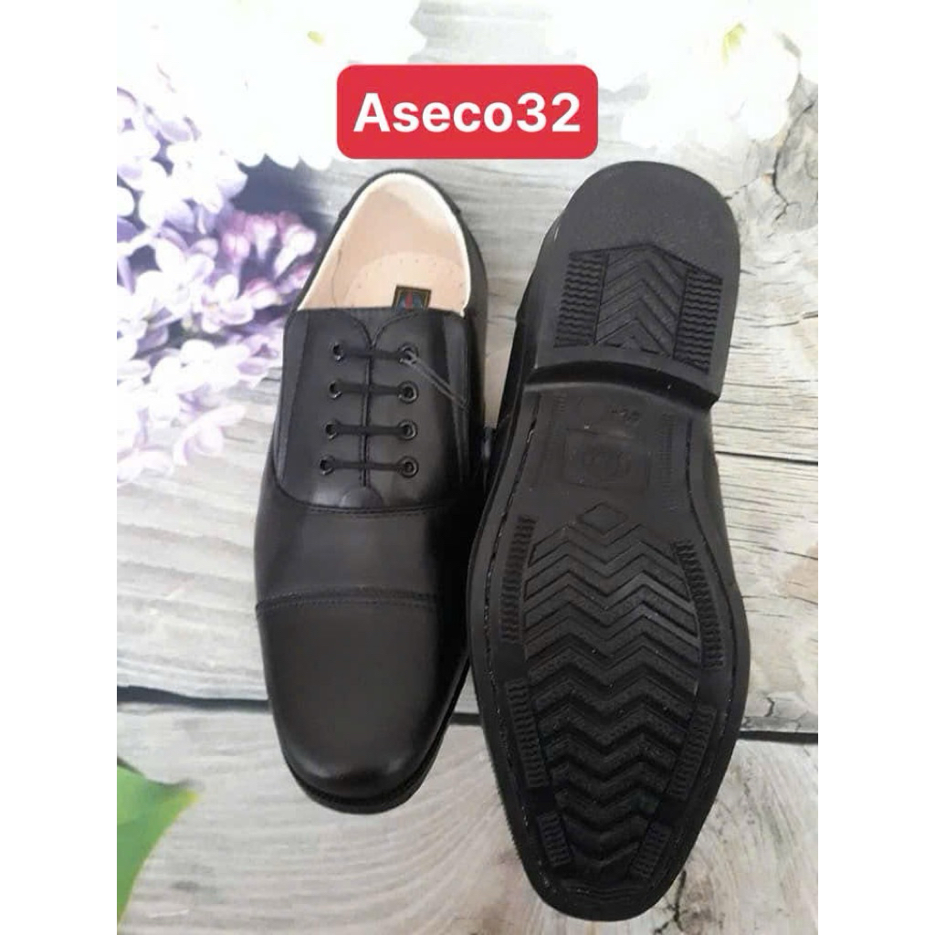 Giày Da Nam Oxford ASECO 608, Da Bò Nappa Chống Thấm, Lót Da Tự Nhiên, Đế Cao Su Chống Trượt