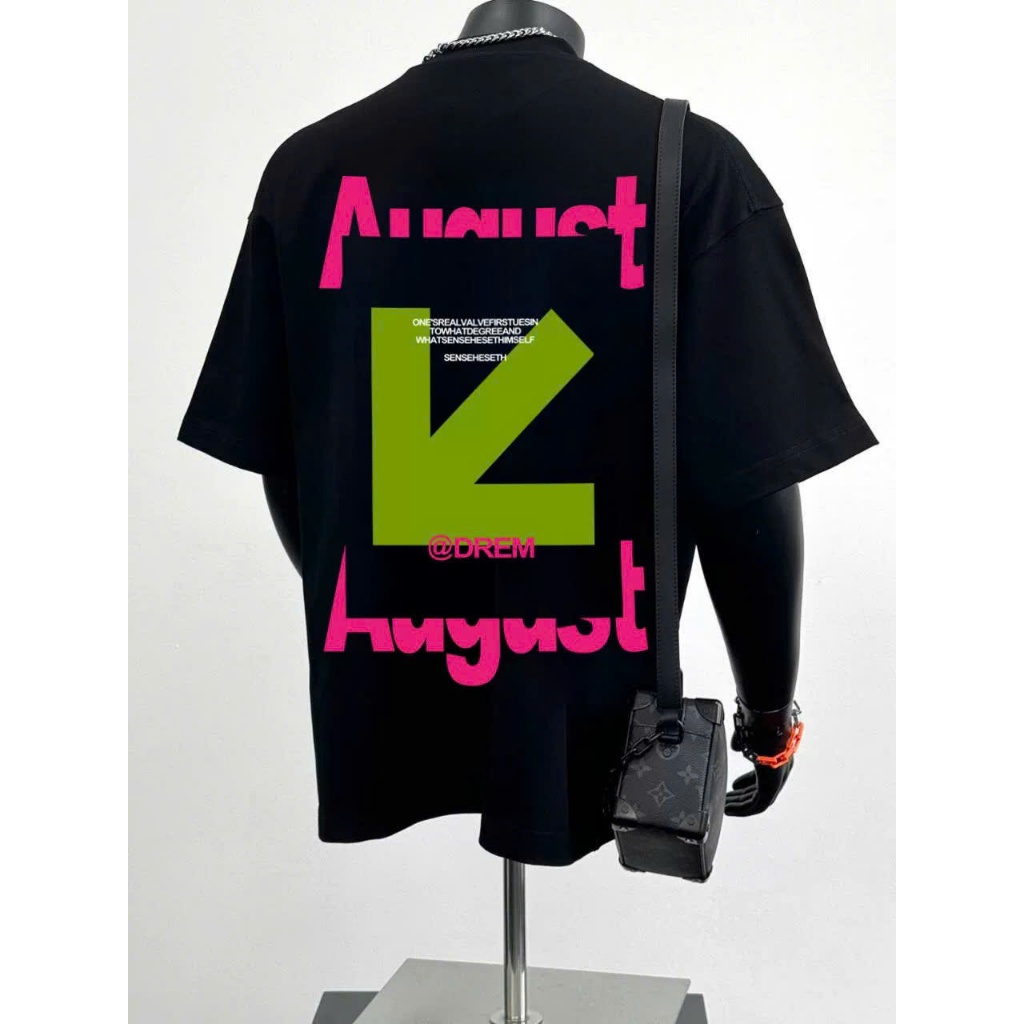 Áo thun Stee Cổ tròn AUGUST Localbrand ICVCVNI Unisex Cotton