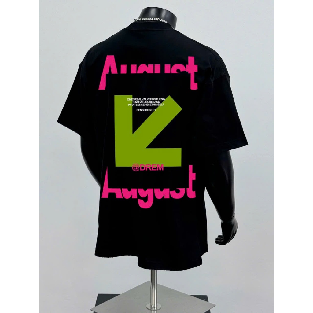 Áo thun Stee Cổ tròn AUGUST Localbrand ICVCVNI Unisex Cotton
