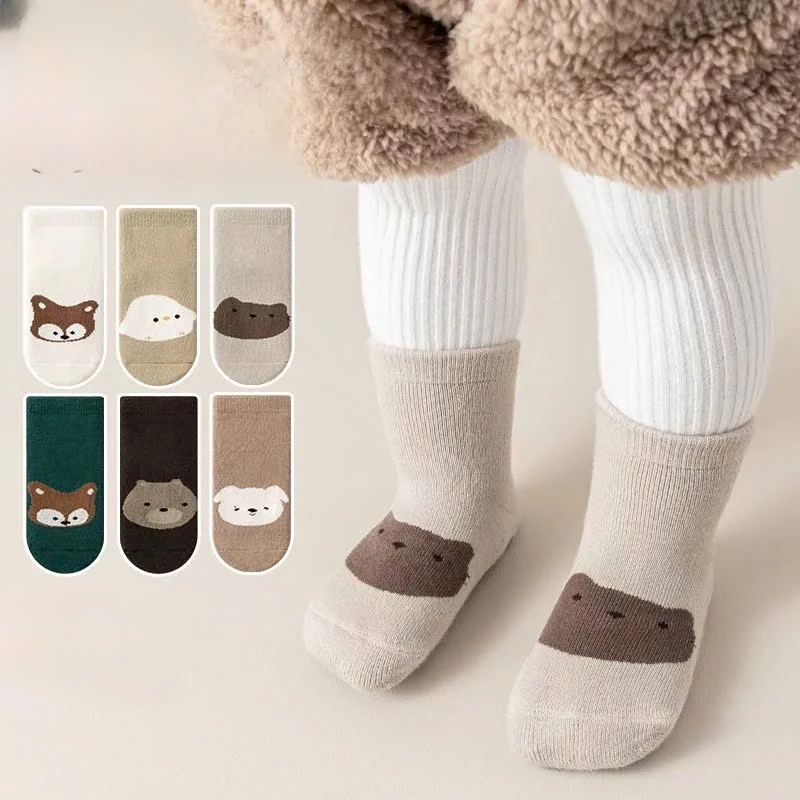 [Peinn] Tất Vớ Trẻ Em Sơ Sinh Thú Cotton Chống Trơn Trượt Cho Bé Trai, Bé Gái Đi Cực Xinh Cao1 [ L201 ] SSD01