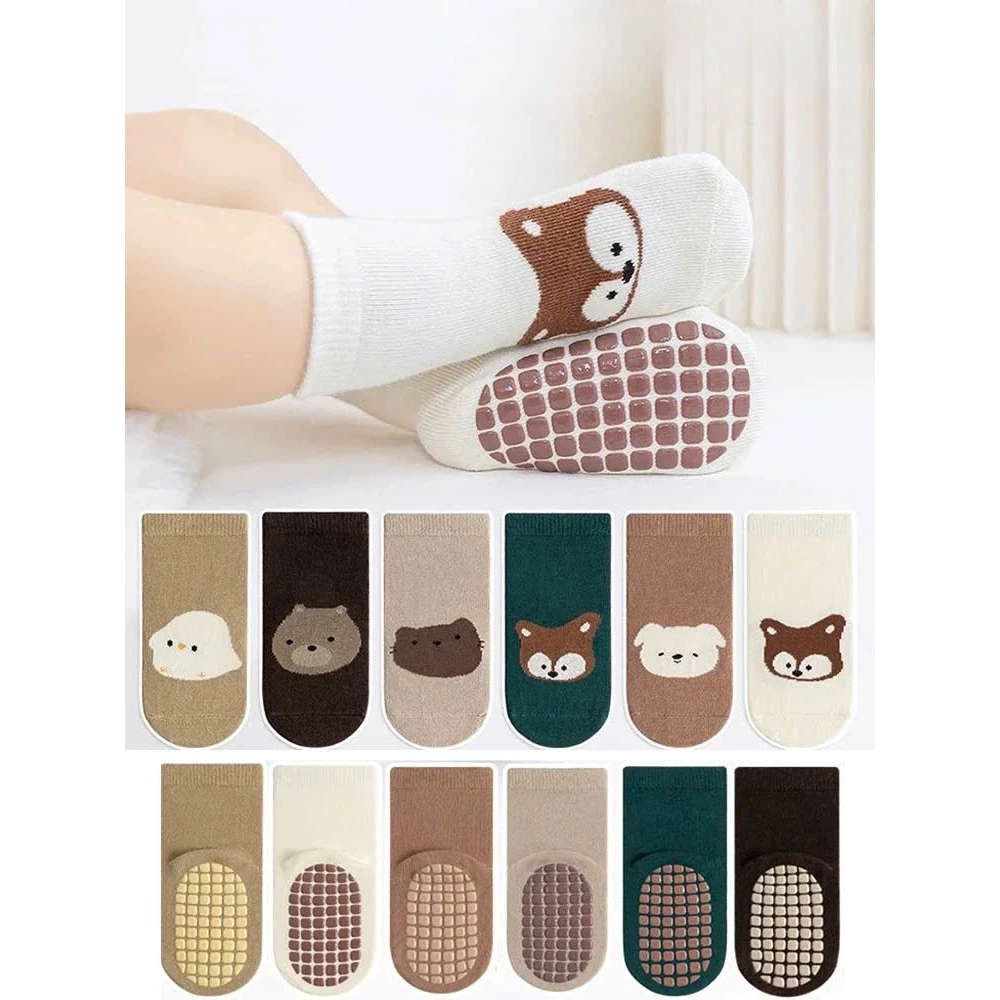 [Peinn] Tất Vớ Trẻ Em Sơ Sinh Thú Cotton Chống Trơn Trượt Cho Bé Trai, Bé Gái Đi Cực Xinh Cao1 [ L201 ] SSD01