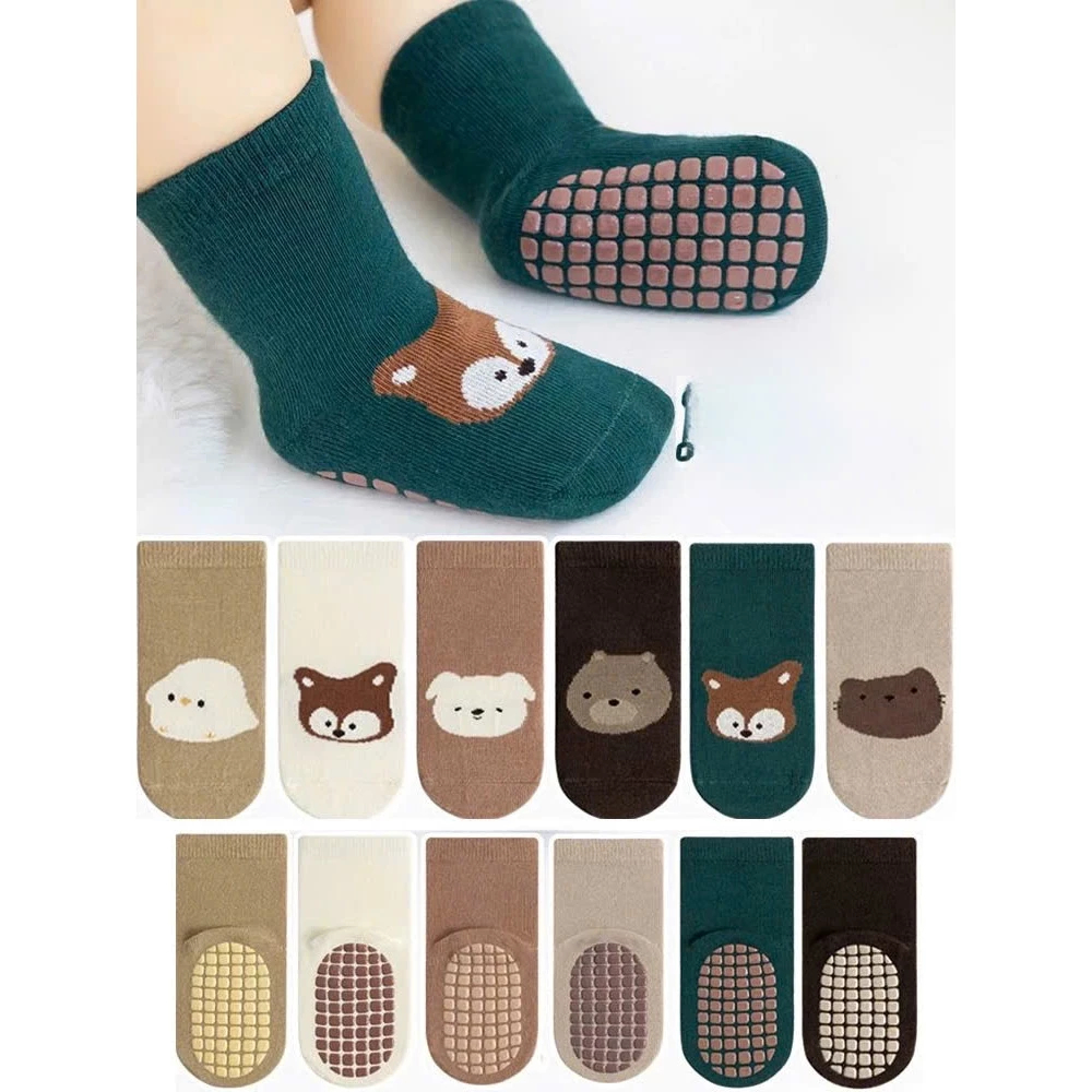 [Peinn] Tất Vớ Trẻ Em Sơ Sinh Thú Cotton Chống Trơn Trượt Cho Bé Trai, Bé Gái Đi Cực Xinh Cao1 [ L201 ] SSD01