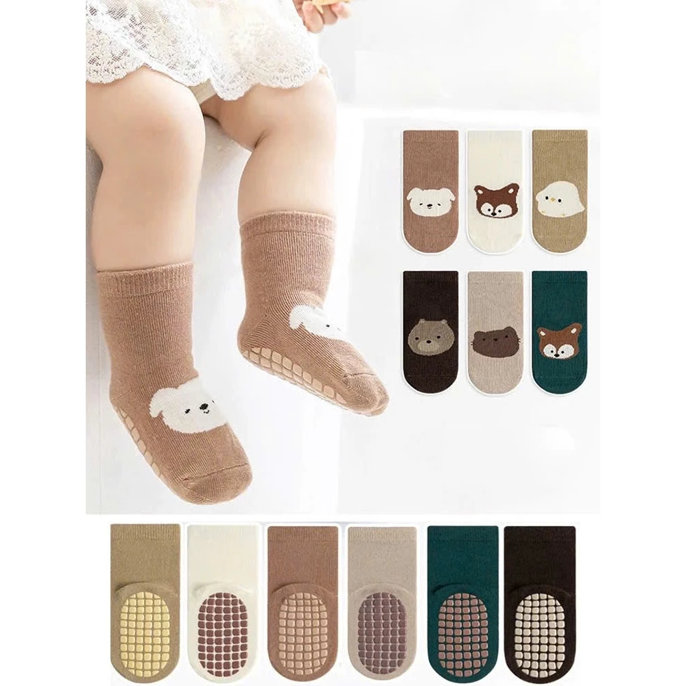 [Peinn] Tất Vớ Trẻ Em Sơ Sinh Thú Cotton Chống Trơn Trượt Cho Bé Trai, Bé Gái Đi Cực Xinh Cao1 [ L201 ] SSD01