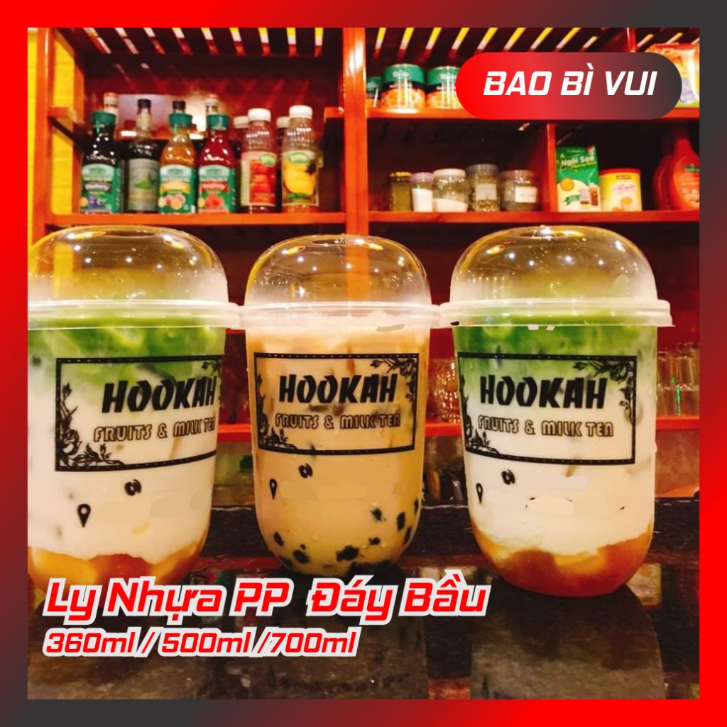 [Lốc 50 cái ] Ly nhựa PP đáy bầu loại dày  - BAO BÌ VUI