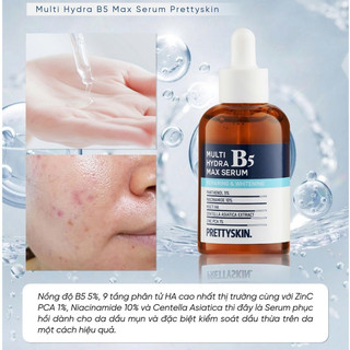 Serum Prettyskin B5 Phục Hồi, Dưỡng Sáng Cho Da Dầu Multi Hydra B5 Max Serum (50ml)