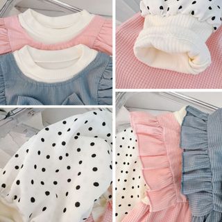 Nhiều mẫu váy thu đông bé gái dài tay vải nhung tăm dày dặn cho bé từ 9th-3 tuổi Bí Ngô Nhỏ