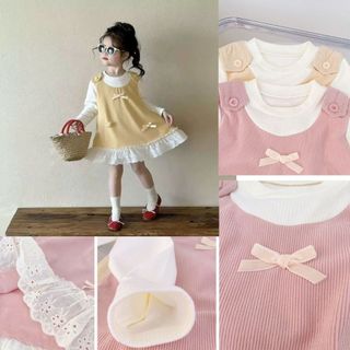 Nhiều mẫu váy thu đông bé gái dài tay vải nhung tăm dày dặn cho bé từ 9th-3 tuổi Bí Ngô Nhỏ