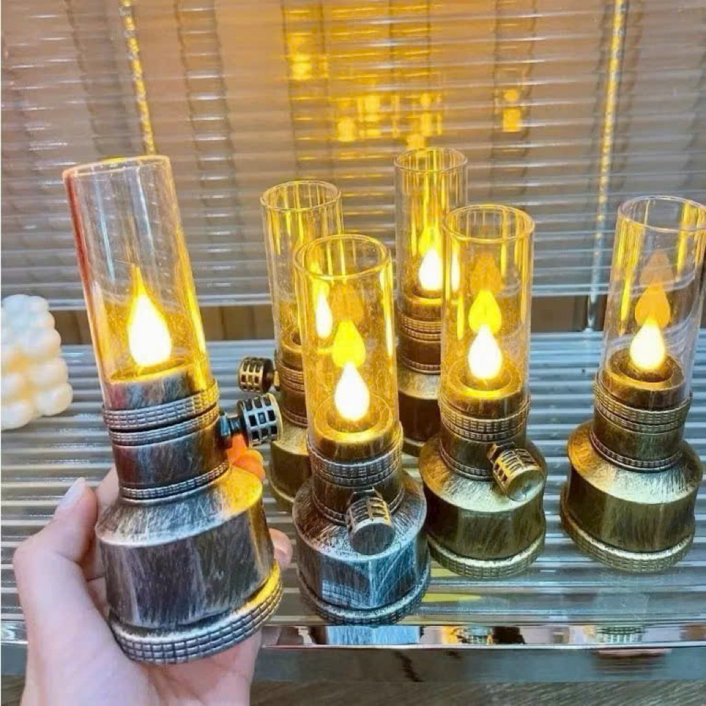 COMBO 3 Đèn Dầu Thờ Phong Thuỷ Dùng Pin Không Khói An Toàn ,Tiện Lợi