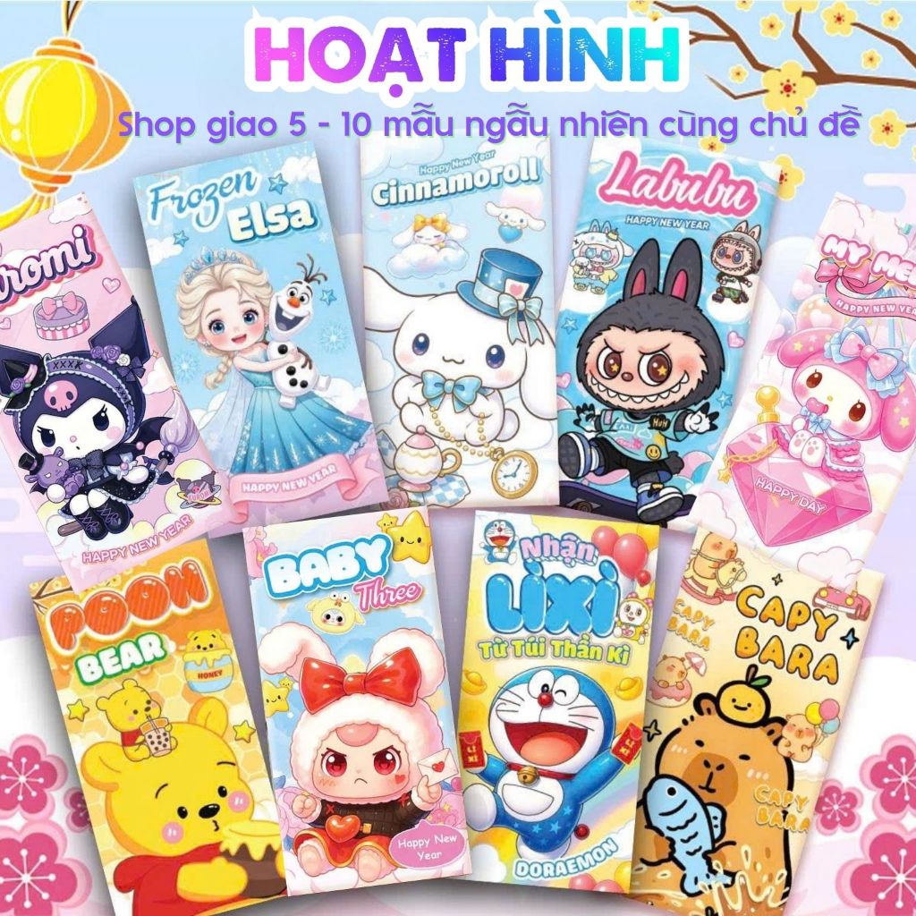 Combo 100 Bao Lì Xì Truyền Thống Hoa Lá Bính Ngọ Sang Trọng Màu Sắc Tươi Mới Đẹp Mắt Bông Hoa Set 100- Đồ Chơi PUKAPI