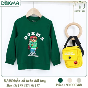 Áo Phông Bé Trai Dài Tay Chất Liệu Cotton Dokma DA3306 DA1891 DA1893