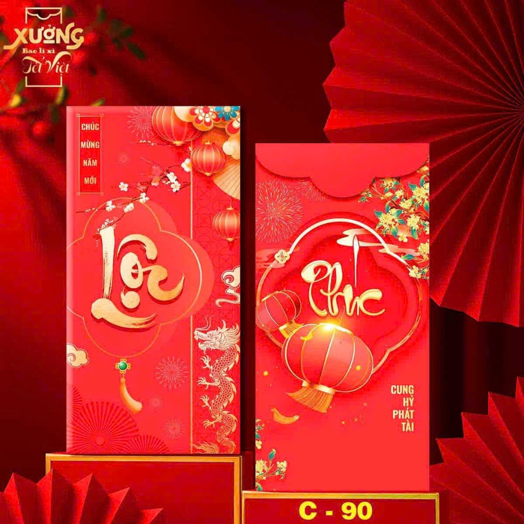 Xấp 10 Bao Lì Xì Sấp 10 Bao Lì Xì Bính Ngọ Hình Con Ngựa 2026 Tết Đỏ PHÚC LỘC THỌ  - Đồ Chơi PUKAPI