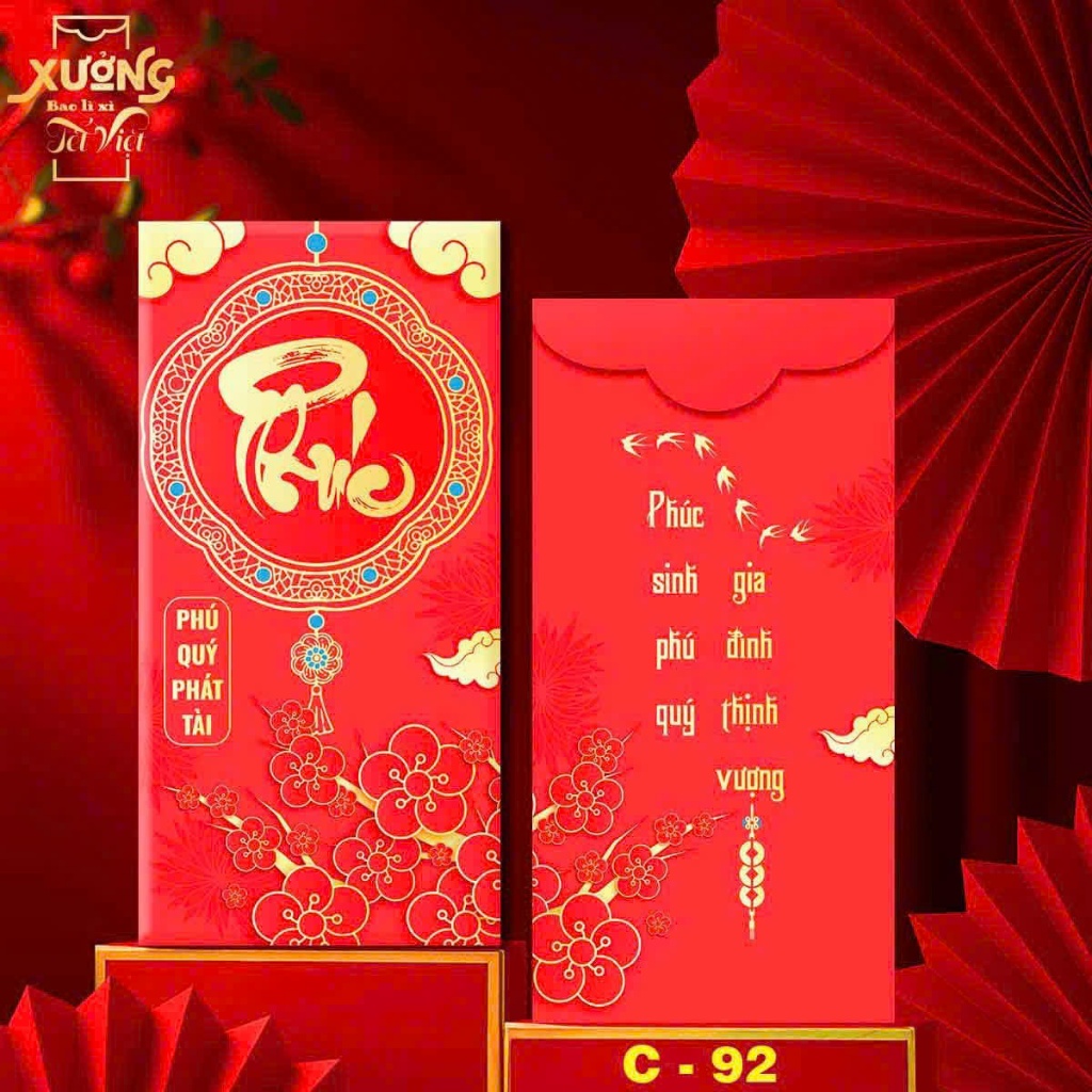 Xấp 10 Bao Lì Xì Sấp 10 Bao Lì Xì Bính Ngọ Hình Con Ngựa 2026 Tết Đỏ PHÚC LỘC THỌ  - Đồ Chơi PUKAPI