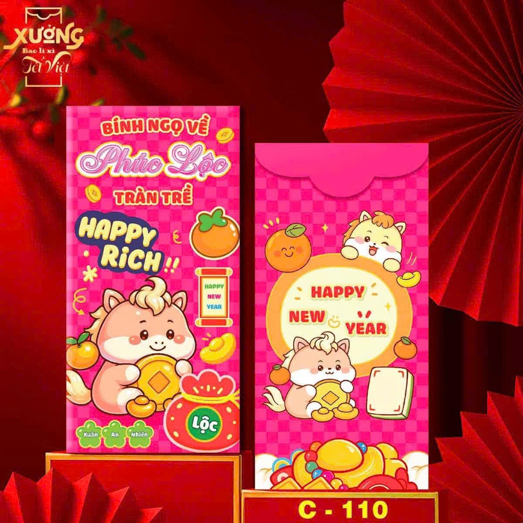 Bao Lì Xì Tết Bính Ngọ 2026 - Đồ Chơi Cho Bé PUKAPI