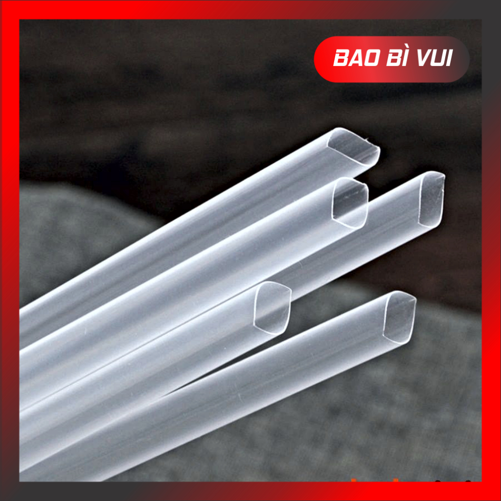 [Bịch 500g] Ống hút cao cấp trắng trong / sọc trong - BAO BÌ VUI