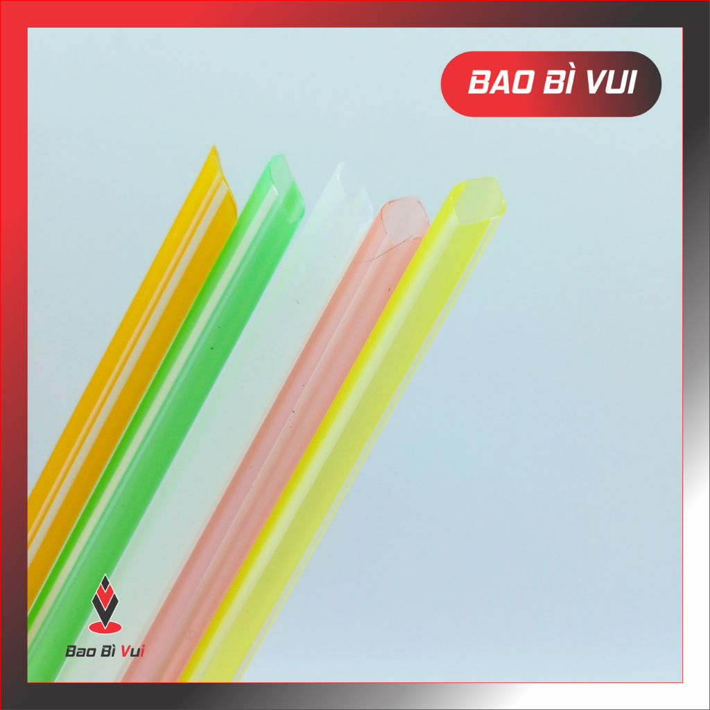 [Bịch 500g] Ống hút cao cấp trắng trong / sọc trong - BAO BÌ VUI