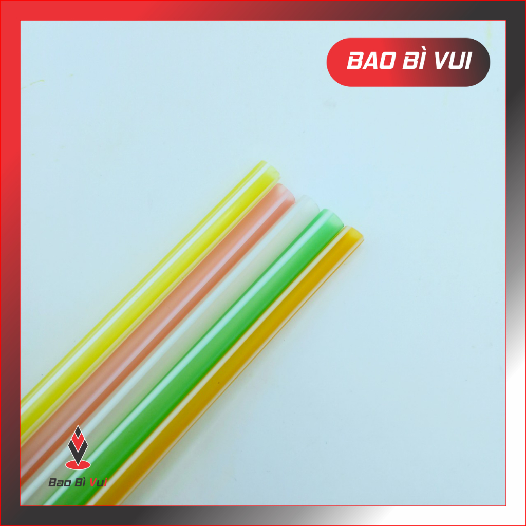 [Bịch 500g] Ống hút cao cấp trắng trong / sọc trong - BAO BÌ VUI