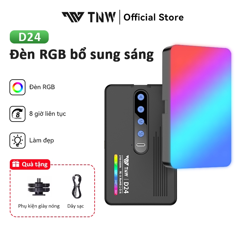 Đèn Led RGB Mini Fill Light TNW D24 Thẳng Túi Đựng Cho Quay Video, RGB ...