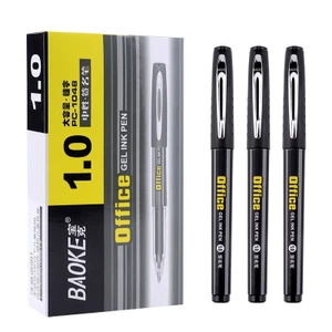 Bút gel dung tích cực lớn 1920 Office, Bút ký đen đậm đầu dày bút nước PC-1048