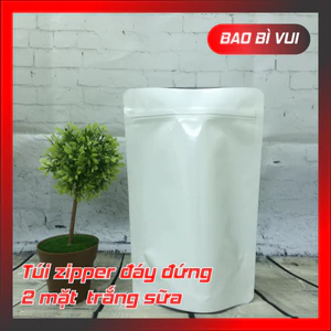 Túi zip trắng sữa, zipper trắng bóng - BAO BÌ VUI