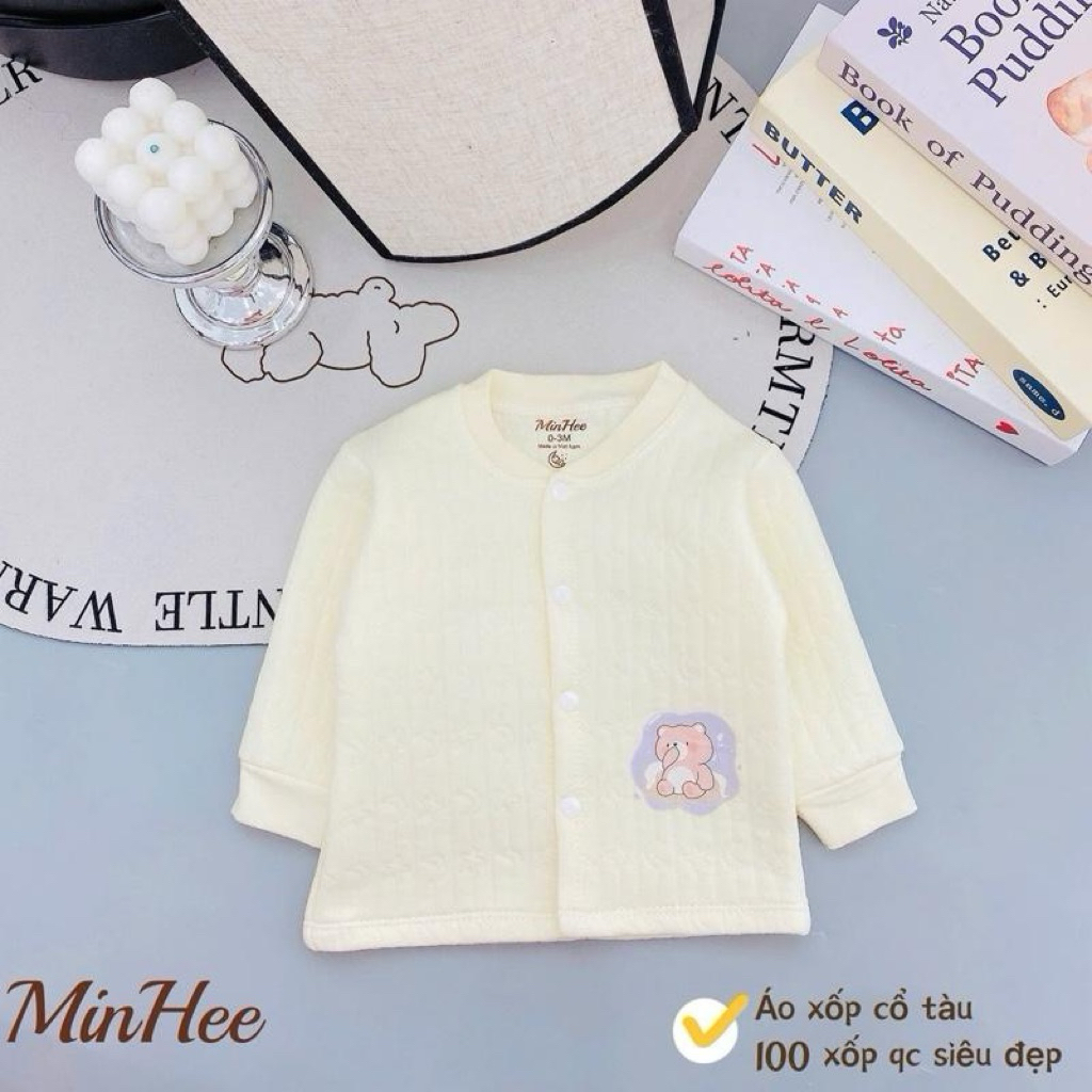 Áo khoác trần bông MinHee cho bé trai, bé gái từ 0-9m