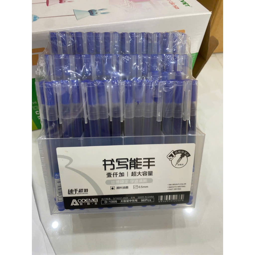 Bút Gel D-1005  ống to Khô Nhanh Ngòi 0,5mm Màu Xanh, Trơn Mượt ,Đều Mực