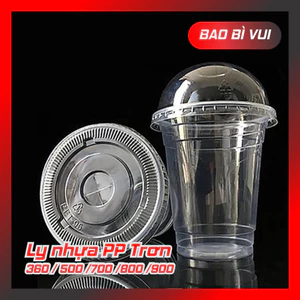 Ly nhựa PP trơn - 360ml / 500 ml / 700ml / 800ml/ 900ml, BAO BÌ VUI
