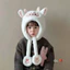Mũ lông thú ấm áp cho bé - Bộ mũ và khăn cổ tay hình mèo siêu dễ thương 🥰