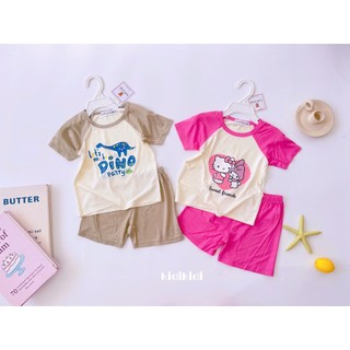 BỘ NGẮN THUN LẠNH SIÊU MỀM MÁT CHO BÉ TRAI BÉ GÁI 8-30kg | ANHMY BABY