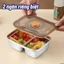 Hộp inox304, có 2 ngăn đựng thực, phẩm đựng cơm, nắp kín - tiện dụng, siêu bền