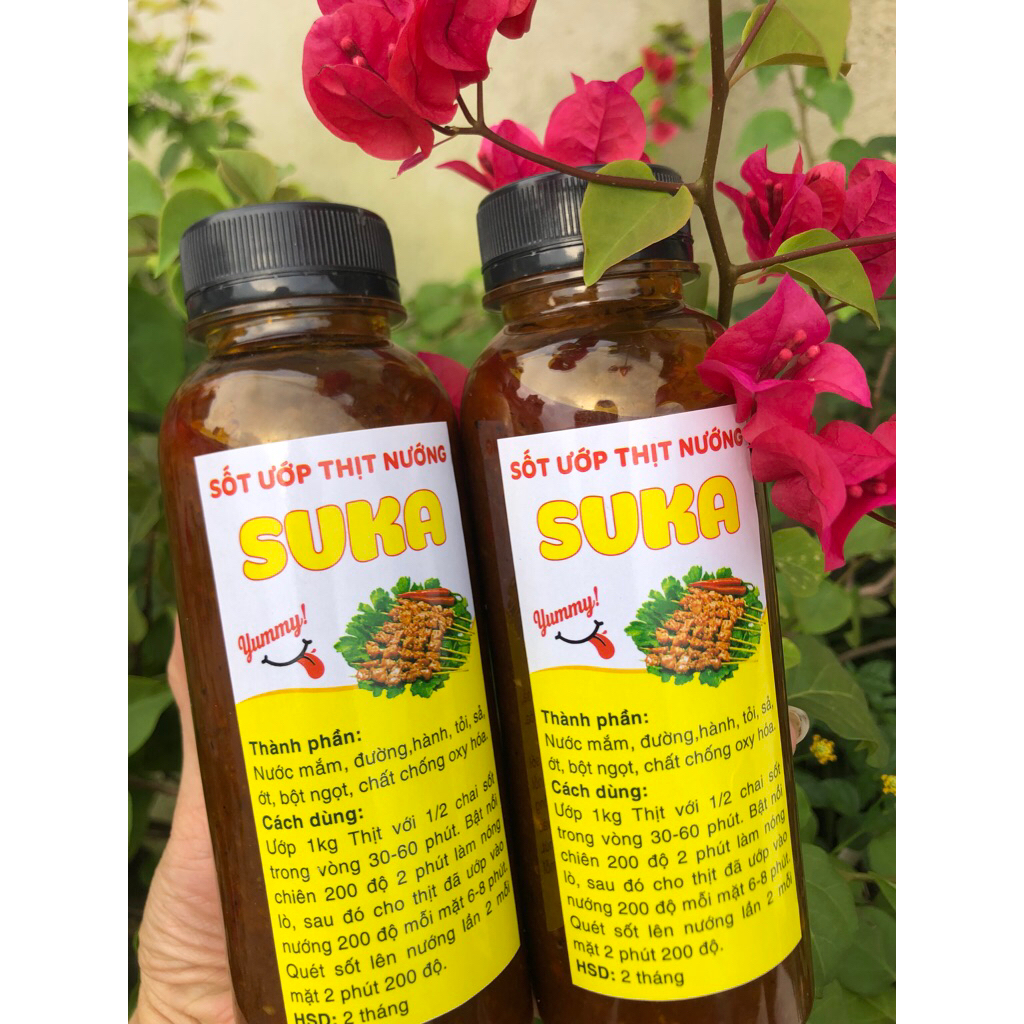 Sốt Ướp Thịt Nướng BBQ SUKA Đa Năng | Ướp Heo, Bò, Gà, Hải Sản | Không Cay, Phù Hợp Trẻ Em & Người Lớn