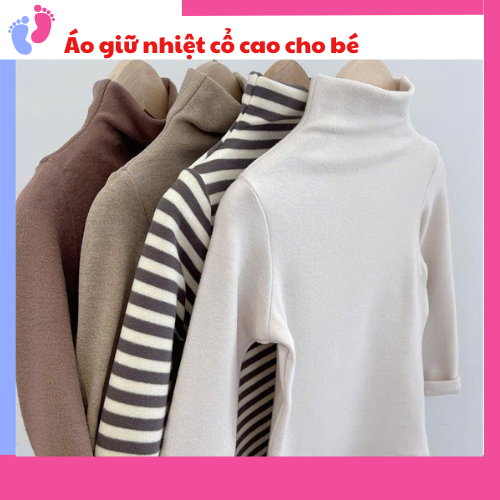 Áo giữ nhiệt cổ cao mùa đông cho bé Saubabi