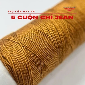5 cuộn chỉ jean lên lai quần jean, may túi, trang trí
