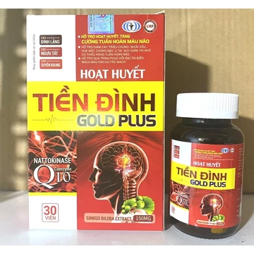 HOẠT HUYẾT TIỀN ĐÌNH GOLD PLUS viên uống hoạt huyết dưỡng não tăng cường lưu thông máu não đau đầu chóng mặt
