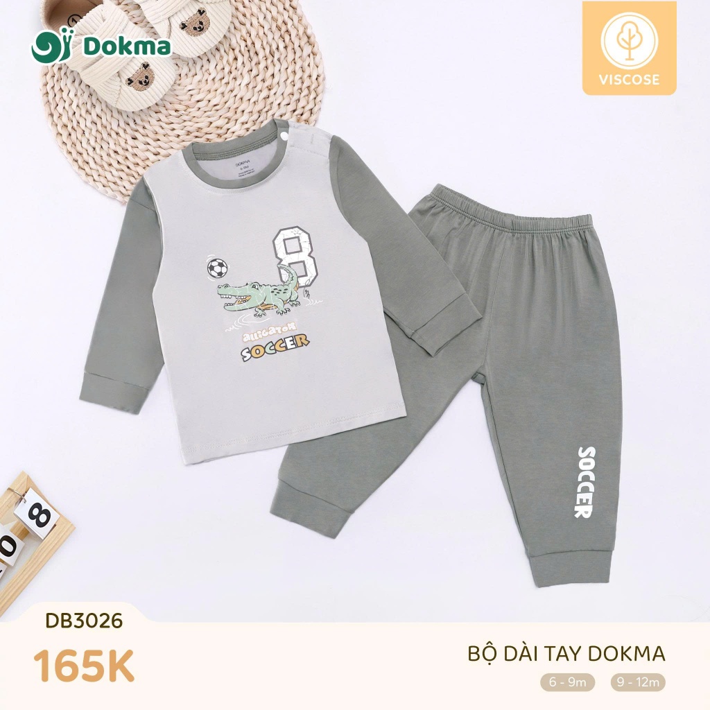 (9-13kg, 9-36M) Bộ Dài Tay DOKMA Cotton DB3121 DB2044 DB2458 DB3179 DB2457 DB3026 DB3024