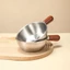 Xoong,nồi mini không có nắp, chất liệu inox304, có tay cầm bằng gỗ cách nhiệt - tiện dụng, đa năng