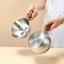Xoong,nồi mini không có nắp, chất liệu inox304, có tay cầm bằng gỗ cách nhiệt - tiện dụng, đa năng