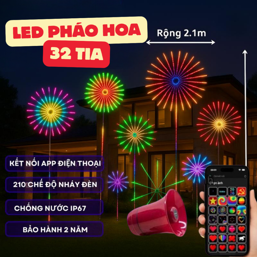 Đèn LED 3D BẢN VIP Ngoài Trời 2026, Có Chạy Chữ Tuỳ Chỉnh, Cập Nhập ...