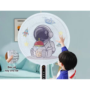 Combo 5 Lưới Vải Bọc Lồng Quạt Máy Hình Dễ Thương Dây Rút, Dây Chun An Toàn Cho Bé, Lồng Bọc Quạt.