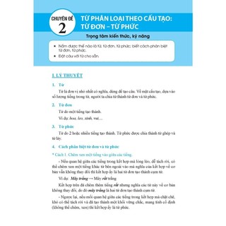 Sách - Trọng tâm kiến thức tiếng việt (luyện thi vào lớp 6 tập 1+2 có tách lẻ dùng chung các bộ sách (có đáp án)