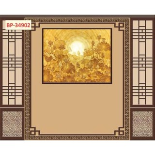 Tranh decor phòng thờ, tranh dán tường phòng thờ, tranh 3D in trên chất liệu vải lụa (shop sẽ gửi kèm keo dán)