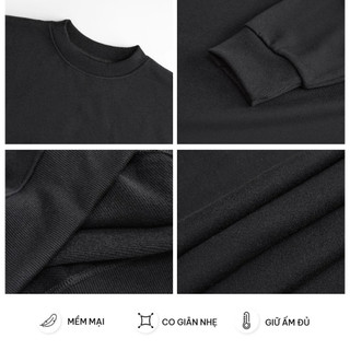 Set Bộ Nỉ Nữ Thu Đông CHEPOL Cổ Khóa, In Chú Gấu, Chất Nỉ Chân Cua Cao Cấp ( Áo Hoodie Khóa Đen + Quần Dài Đen )cp_xx981